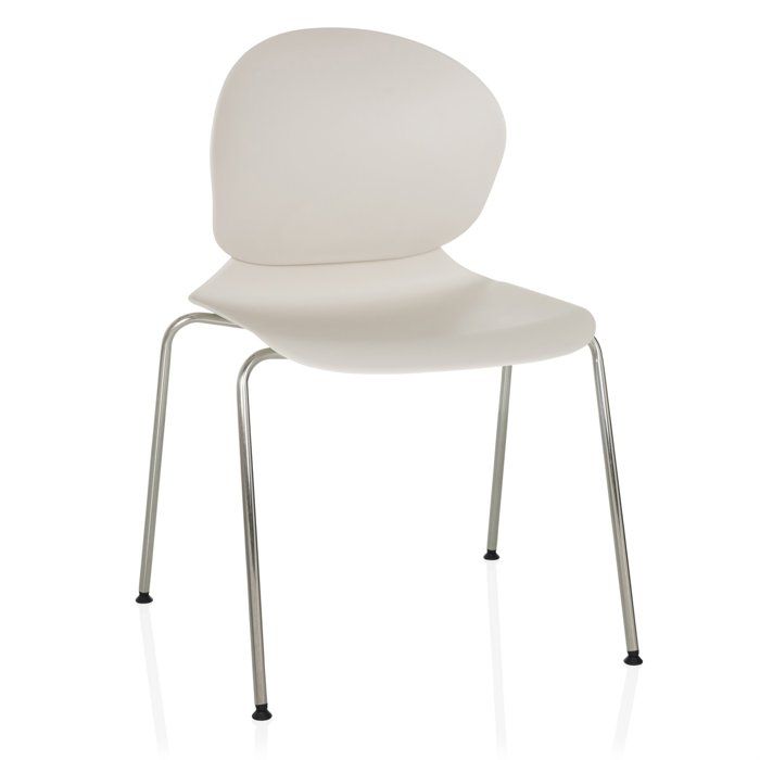 Chaise à quatre pieds - hjh OFFICE - T36 VI - Blanc - Plastique Chaise à quatre pieds - hjh OFFICE - T36 VI - Blanc - Plastique