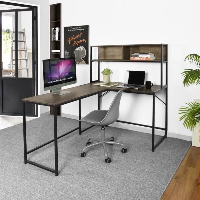 Homy Casa Bureau D Angle Avec 2 Rangement Contemporain Decor Marron Achat Vente Bureau Homy Casa Bureau D Angle Av Soldes Sur Cdiscount Des Le 20 Janvier Cdiscount