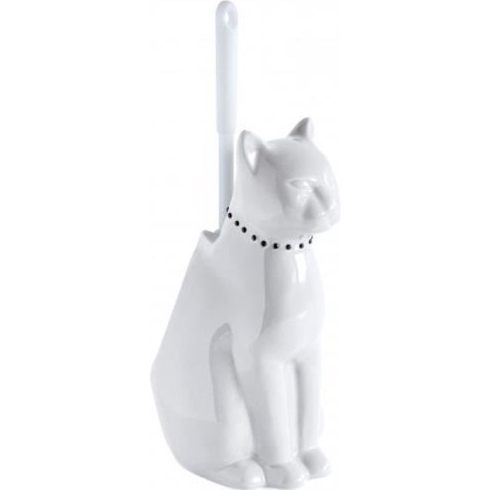 POT ET BROSSE CHAT BLANC ONYX