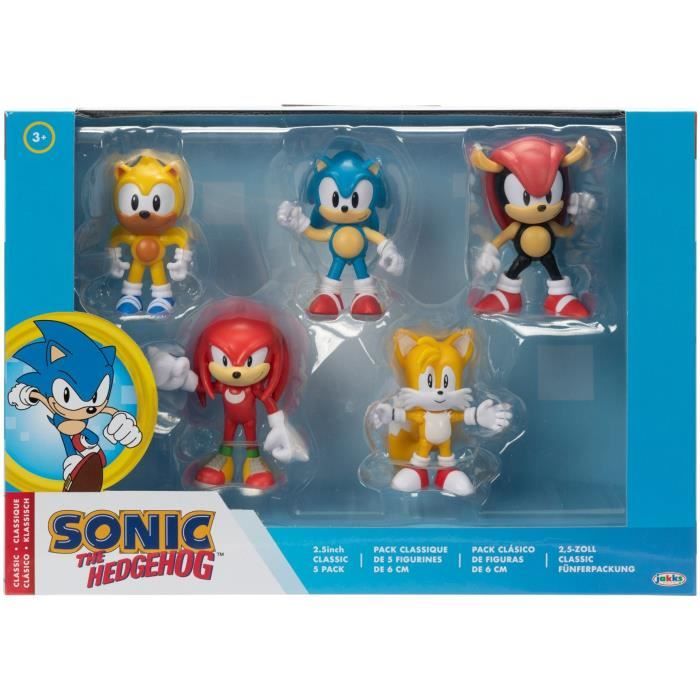 Coffret 5 figurines Sonic - JAKKS - 6 cm - Jouet pour enfant à partir de 3 ans