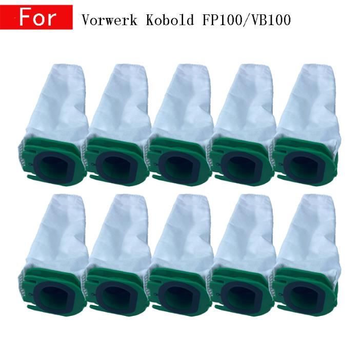 12 Sacs Aspirateur Pour Vorwerk Kobold VB100 - Kit Avec 4 Filtres Moteur + 2 Brosses Nettoyage