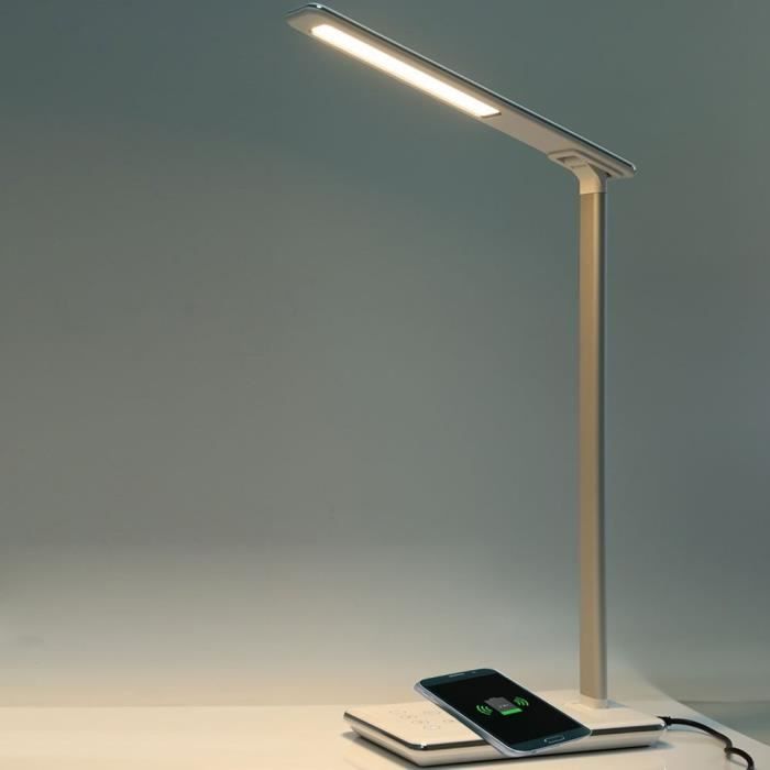 Nouvelle lampe de bureau LED pliante 4 lampe de table lumière couleur livre lumière sans fil chargeur de bureau USB de sortie