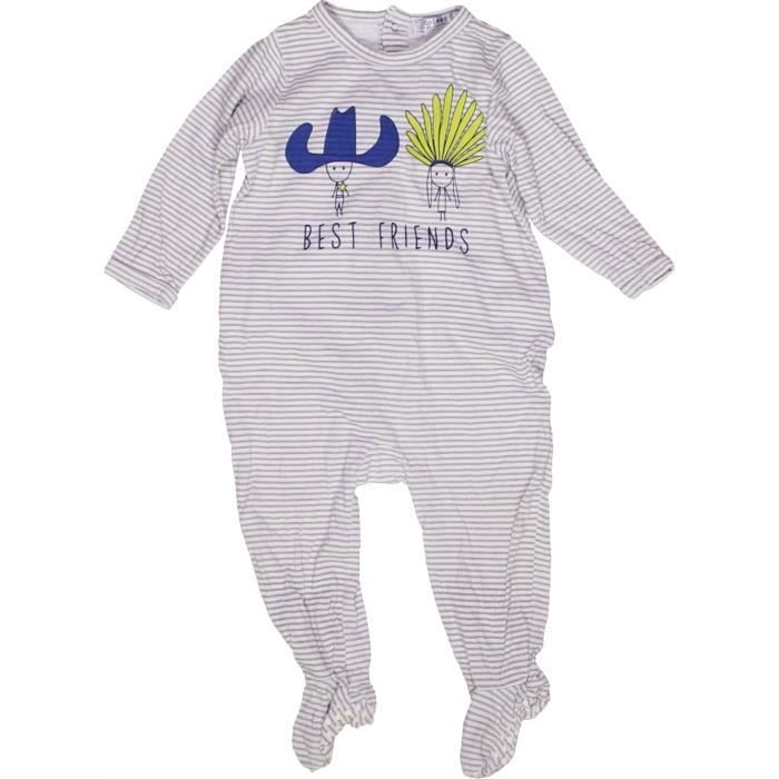 Pyjama 1 Piece Bebe Garcon La Redoute Creation 12 Mois Blanc Ete Vetement Bebe Blanc Blanc Achat Vente Pyjama Soldes Cdiscount