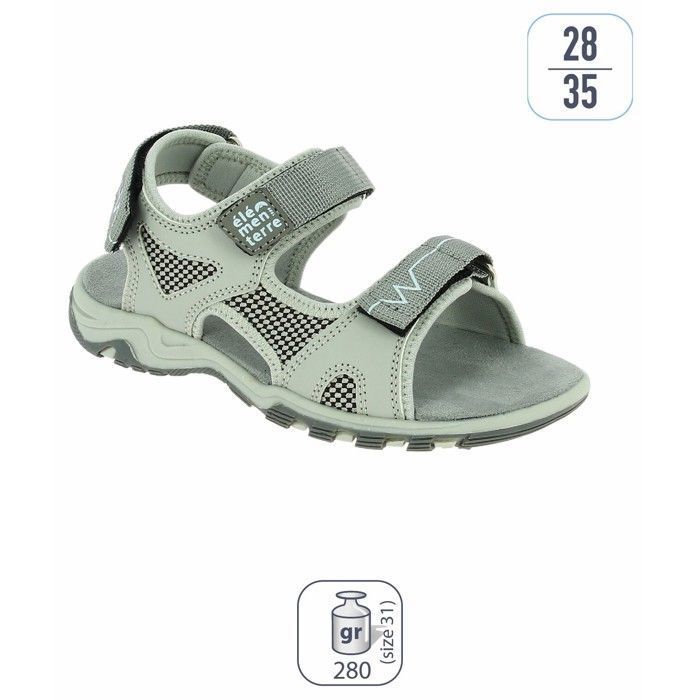Sandales de randonnée enfant Élémenterre Roxy - gris
