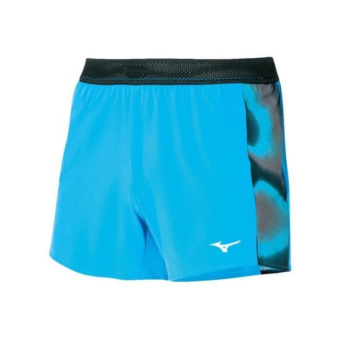 Short de running Mizuno Premium Aero 4.5 avec slip intégré et poche pour trail - Bleu