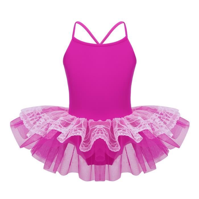 ESHOO Enfant Fille Ballet Danse Dentelle Jupe de Dance Justaucorps