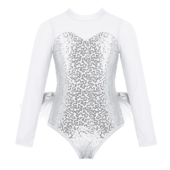 Robe Ballet Fille Pailletée - Justaucorps Avec Jupe Amovible | Manches Volants 2-11 Ans