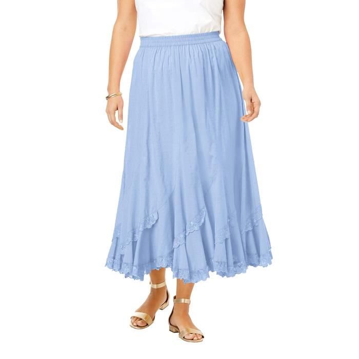 Jupe X290d Plus Size Francais Taille 52 Bleu Cdiscount Pret A Porter