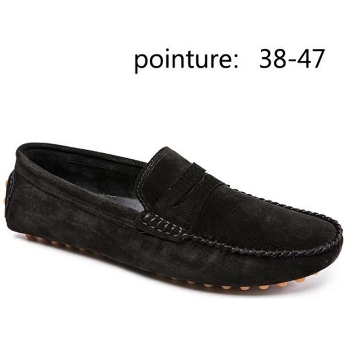 Mocassin homme daim noir cheap