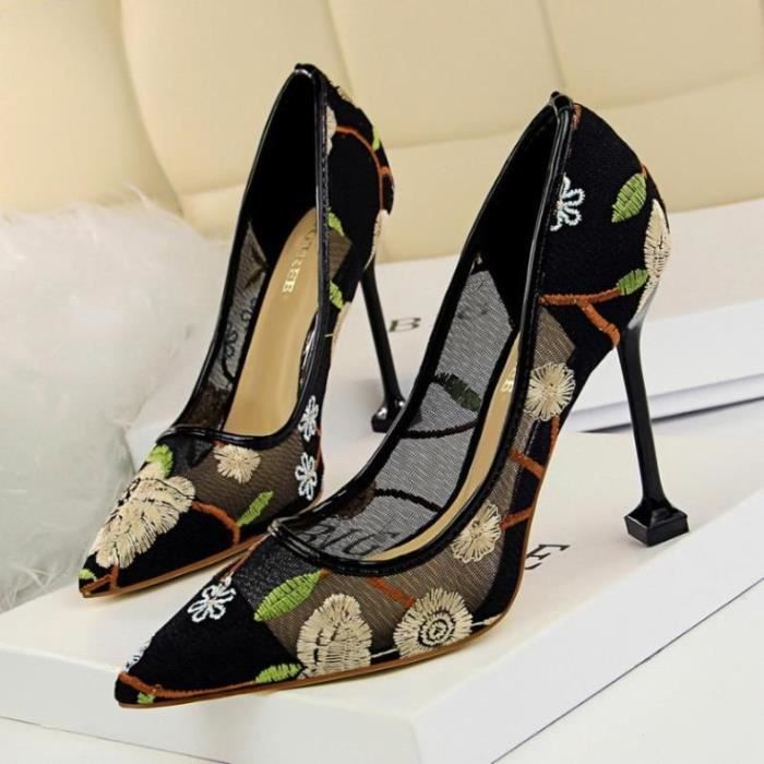 Escarpins Talons Aiguilles Andrea Noir - Taille 6.5 US, Bride Cheville, Neufs (sans Boîte)