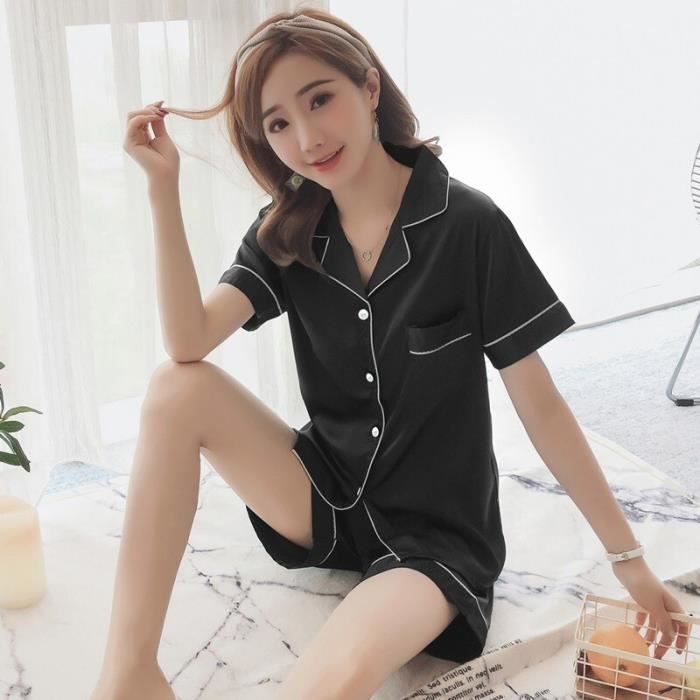 Chemise Orientale En Soie Noire - Manches Longues, Col Classique - Taille Unique Regular