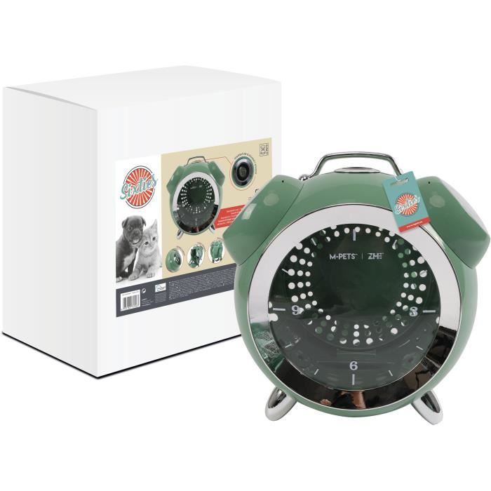 Meilleurs prix pour Caisse de transport - M PETS - SIXTIES CLOCK - Poignée - Sac à dos - Ouverture arrière - 5 kg max - Vert