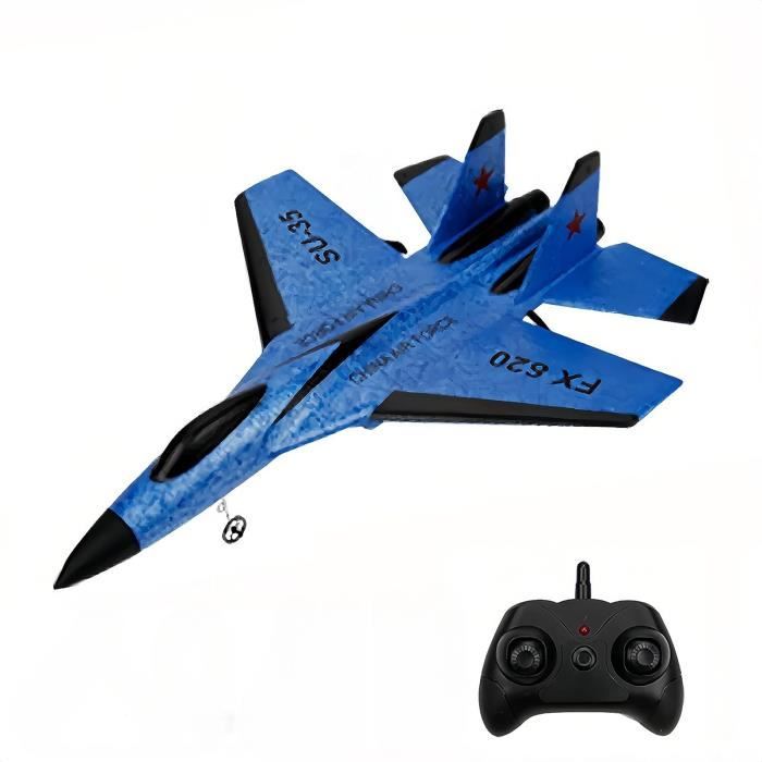 VINGVO Avion RC avec Lampe Led 2.4GHZ Super Télécommande Planeur pour