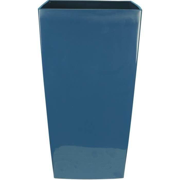 Bac à fleurs carré RIVIERA NUANCE - Plastique - L38xP38xH69 cm - Bleu