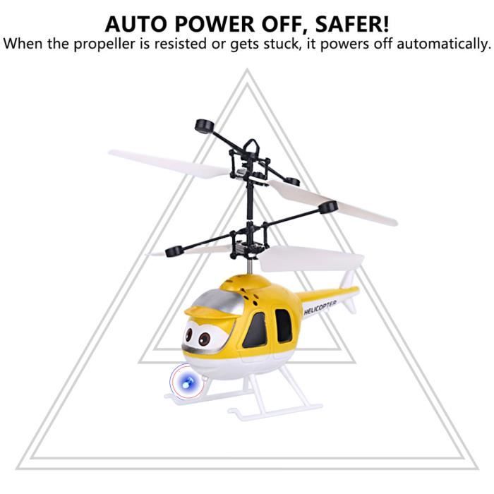 Drone Hélicoptère LED Multicolores – Capteur Infrarouge – Hélice Incassable – Cadeau Enfant 7-12 Ans
