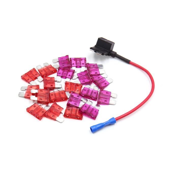10pcs Coque plastique 30A 32V Standard Lame ATC//ATO fusible pour auto voiture