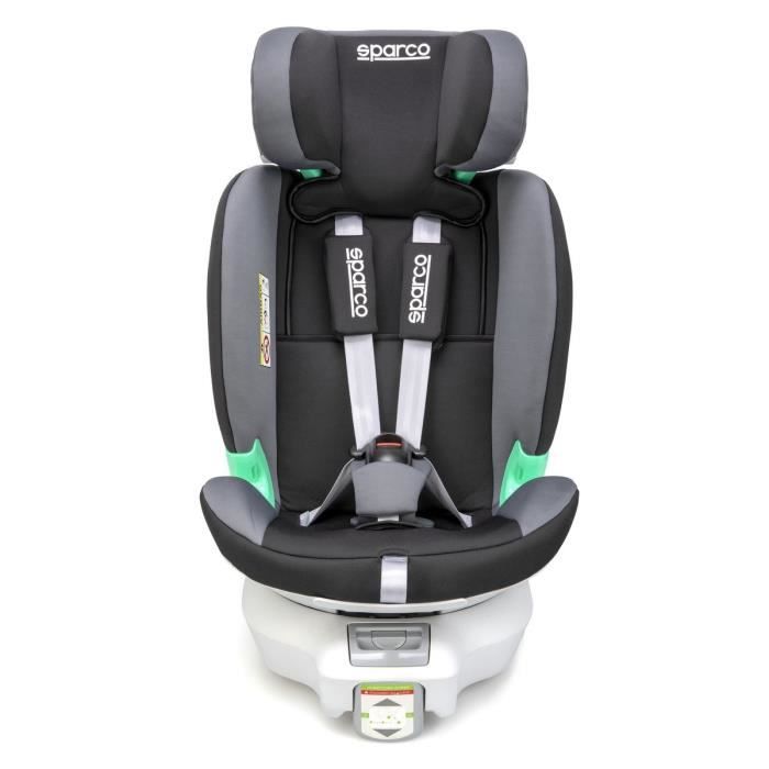 Siège auto enfant SPARCO rotatif 360° - Groupe 0+/1/2/3 - Isofix + pied -  9-25 kg - Noir/Gris - Achat / Vente siège auto SPARCO SIÈGE ROTATIF ISO  NOIR - Cdiscount