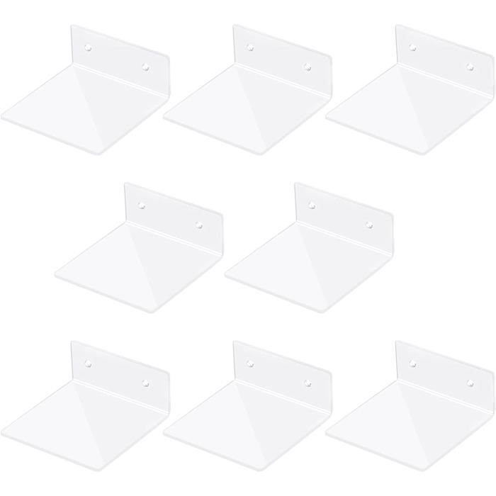 Lot De 4 étagères Flottantes En Acrylique Transparent - Dezzer - Design Moderne