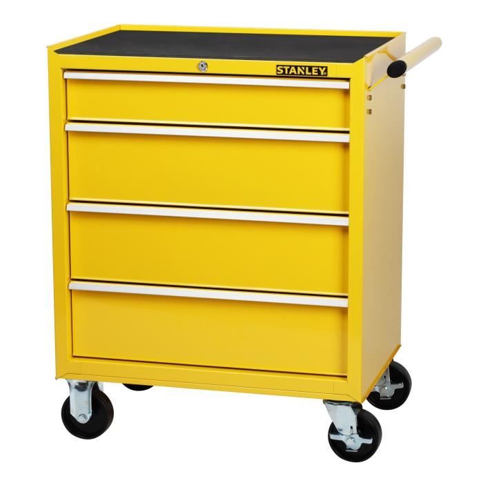 STANLEY Servante d'atelier vide 4 tiroirs métal - Capacité totale : 242 kg  - Cdiscount Auto