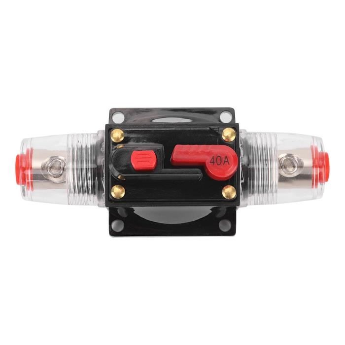 EBTOOLS Disjoncteur Audio Voiture 40A - Réarmable Amplificateur Camion DC 12-24V Porte-Fusible