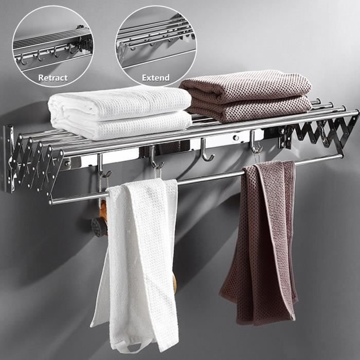 AJA Étagère de Salle Bain Porte-Serviettes Murale Porte-Serviette Tableau Hängeregal 