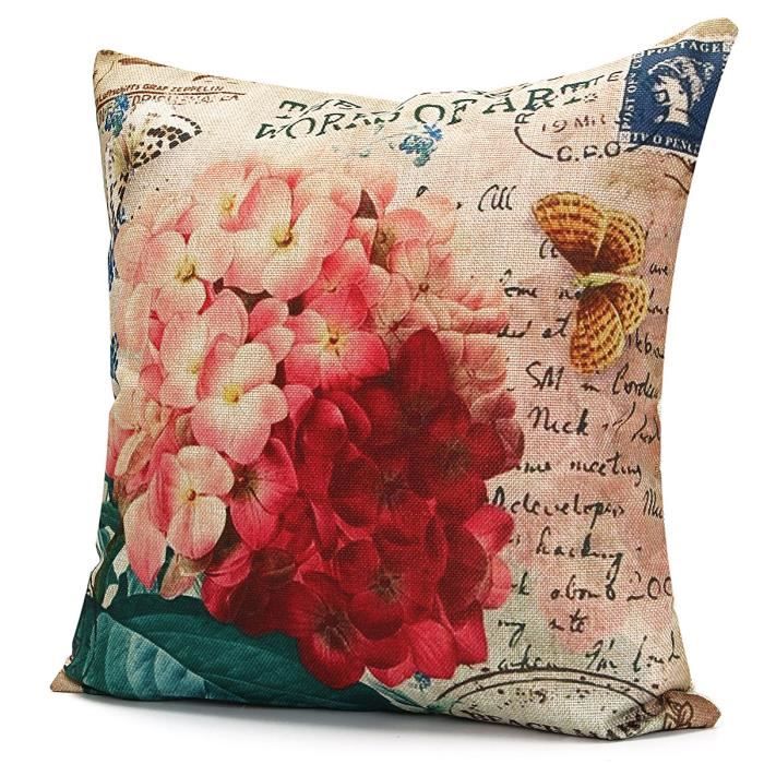 1Pcs Housse Étui Cover Coussin Taie Oreiller Canapé Décor Sofa Maison Père Noël