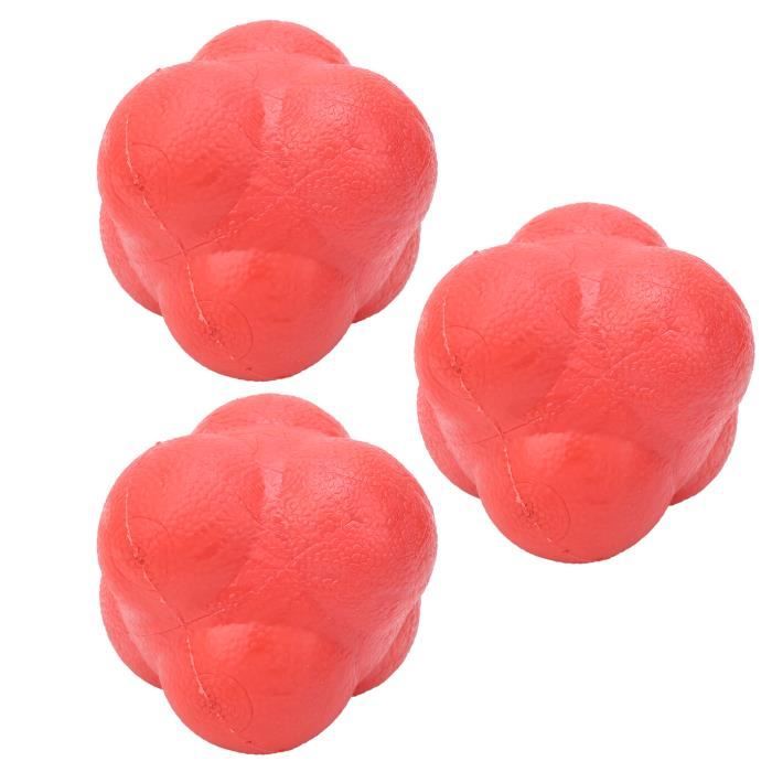 Balle De Reflexe Boxe 3pcs Hex Bounce Reaction Ball TPR Coordination ...