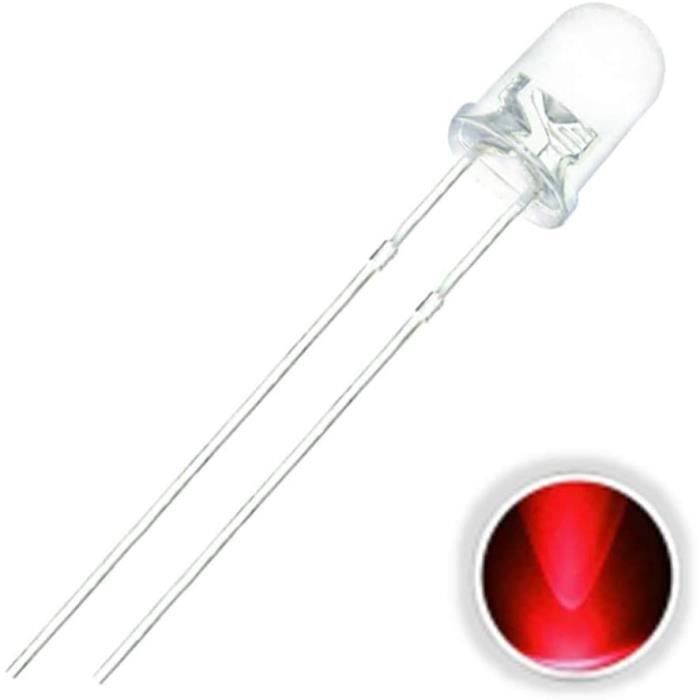 Lot De 10 Têtes De Signalisation LED 3 Mm Pour Modèle Ferroviaire HO/OO – Vert Et Rouge, 3 V, Matériau ABS Et Acier