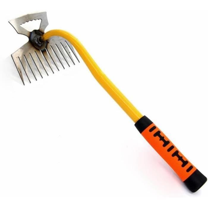 Désherbeur Manuel Utilisable Des Deux Côtés - Râteau Multifonction Amovible Pour Jardin Et Cour