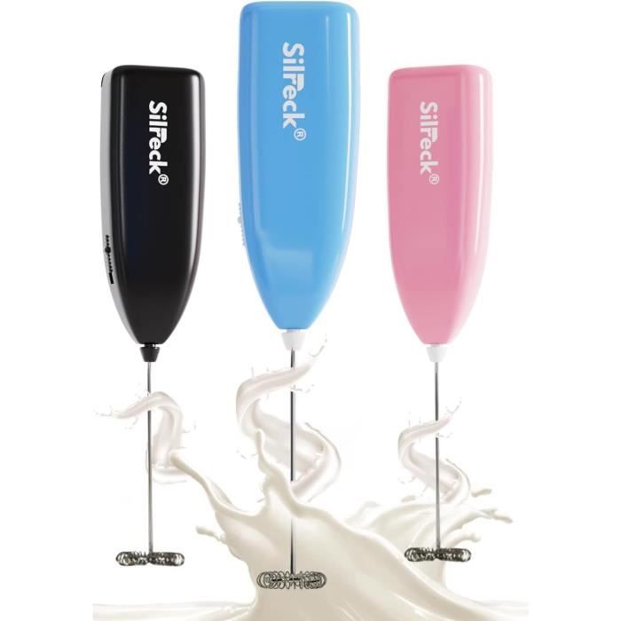 1 Pc Mousseur à Lait électrique Portatif (noir) Avec 2 Têtes, Mélangeur à Mousse Avec Chargement