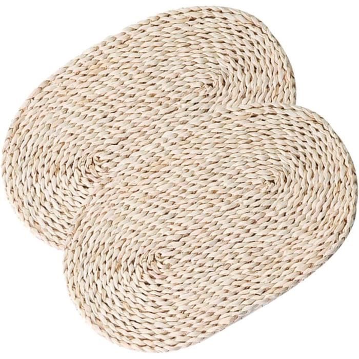 Sets De Table Ronds Tissés Naturels - Lot De 4, Diamètre 25 Cm, Style Occidental Ou Japonais - 9