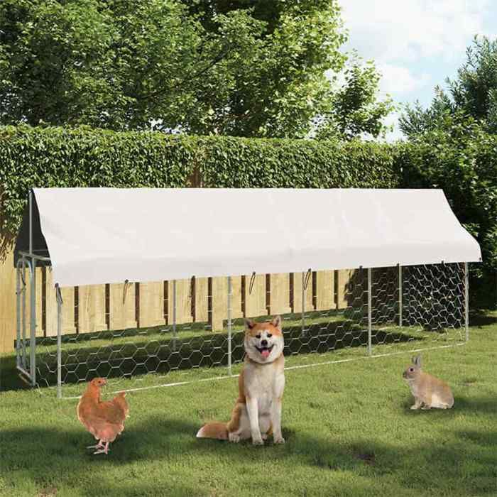 Vidaxl Chenil extérieur avec toit - 400x100x150 cm