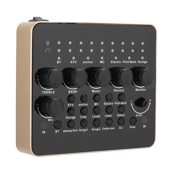 V8plus carte de mixage de son changeur de voix pour carte son en direct