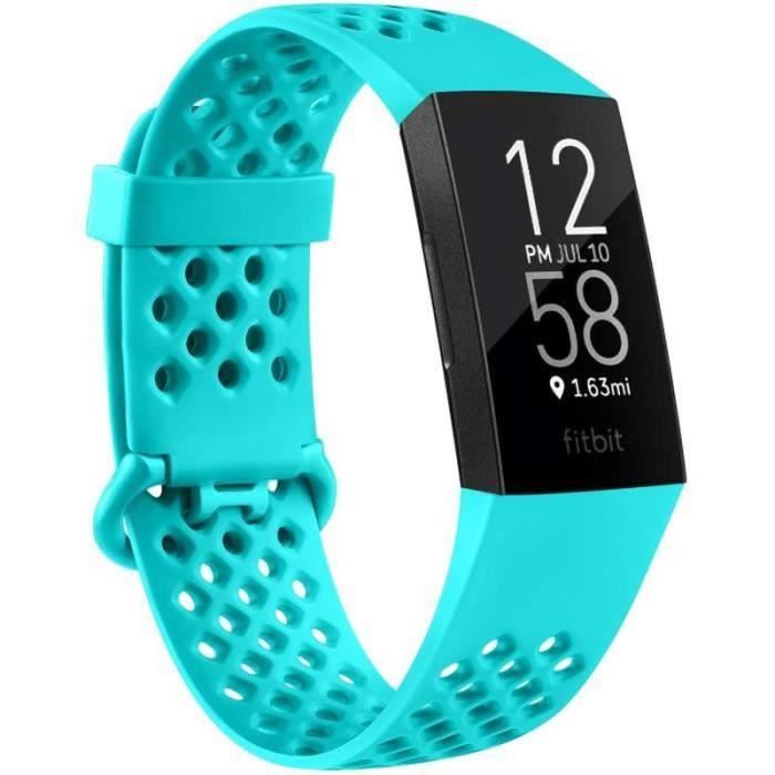 LT12244Teal 5,5"7,1" Fitbit Bracelet Sport en Silicone Respirant et