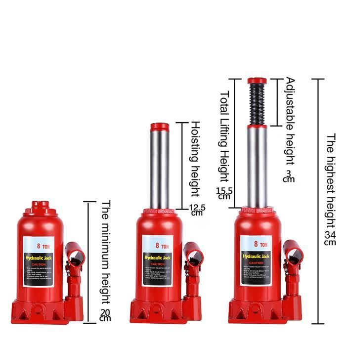 Adaptateur Antidérapant Polyéthylène Pour Cric Bouteille 5-8T - Tampon 29 Mm - Protection Et Stabilité Voiture