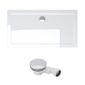 Bac /à douche 70x100 receveur de douche rectangulaire blanc acrylique Sogood Faro2 70x100x4cm bonde AL02
