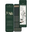 FABER-CASTELL 6 Crayons Graphite Castell 9000-1