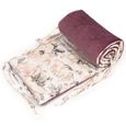 Tour De Lit Bebe Velvet 180 x 30 cm - Coton et Velours - contour lit bebe respirant pour garcon fille Rose sale motif rose sauvage-1