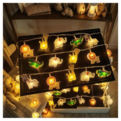 Guirlande Lumineuse à LED En Forme De Lune Et D'Étoiles, Fonctionne Avec Piles, Décoration D