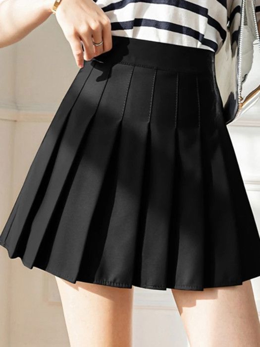 ROCK-IT Apparel Jupe Pied-de-Poule Femme Taille Haute - Fermeture Éclair Dissimulée Fente Arrière - Tailles 34-42 Noir/Blanc