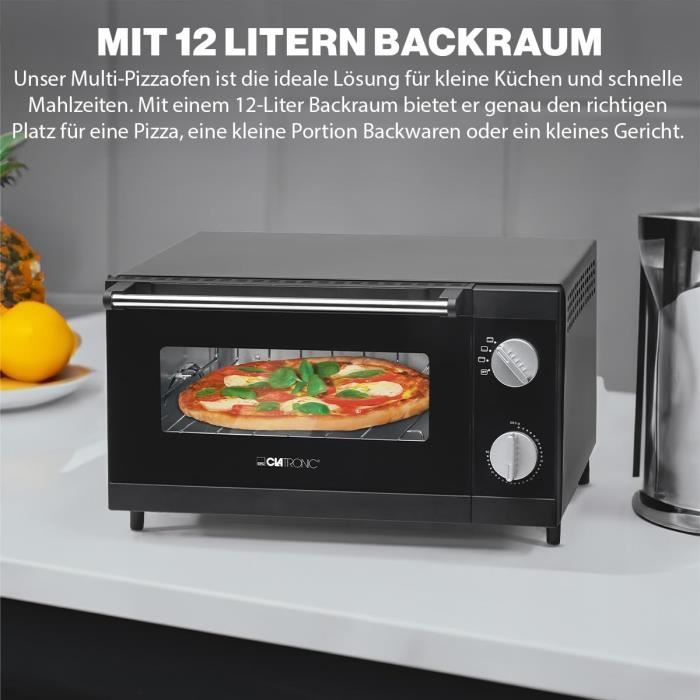 Four À Pizza Avec Espace De Cuisson De 12 Litres Idéal Pour Griller Et Réchauffer Four Avec