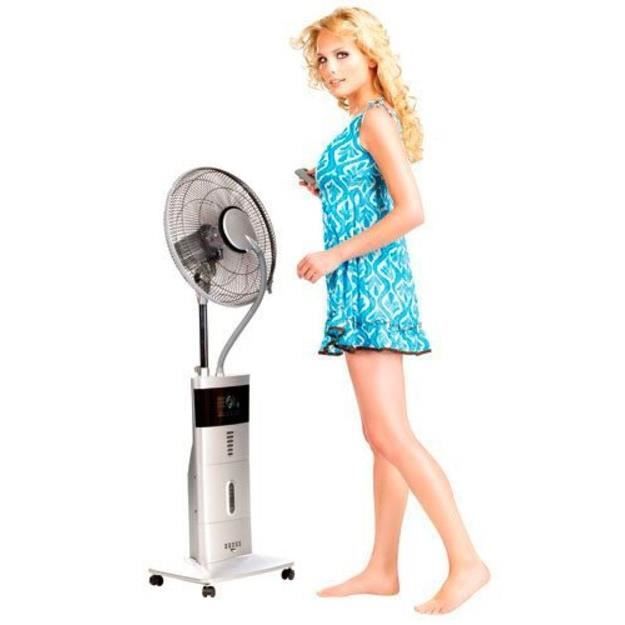 Ventilateur vaporisateur sur pied - SICHLER - 2 en 1 - Gris - Électrique - 1,5 L - 35 dB - Bricolage