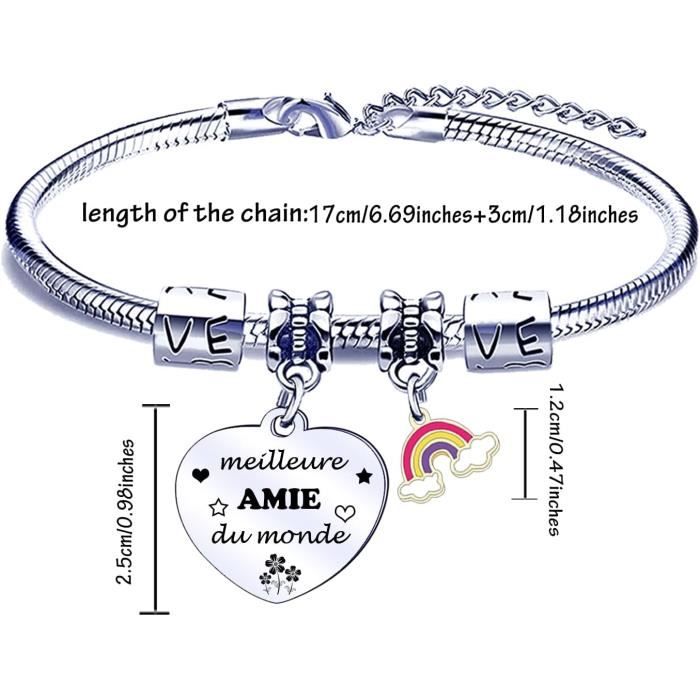 EIROVYA Bracelet Enfant Animaux Arc-en-ciel – Lot De 4 Bracelets D’Amitié Réglables – Cadeaux Anniversaire, Goodies Fête, Idées Cadeaux Fille 10 Ans