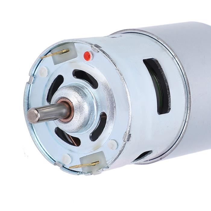 HUSHUI Moteur à Courant Continu à Aimant Permanent Haute Vitesse 12 V 30 W pour Générateur de Bricolage et équipement Mécanique (12V3000 tr/min