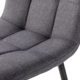 Chaises vintage Mc Haus Maya Dark Grey x4 en textile et métal pour salle à manger, salon, bureau ou terrasse-2