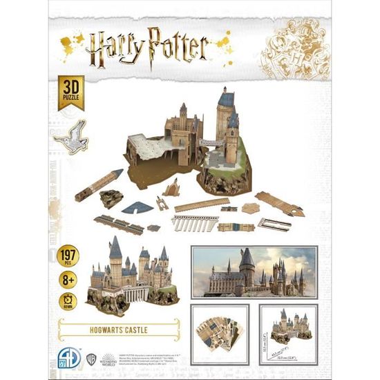 Puzzle 3D Harry Potter Château de Poudlard - CubicFun - 197 pièces - Cdiscount  Jeux - Jouets
