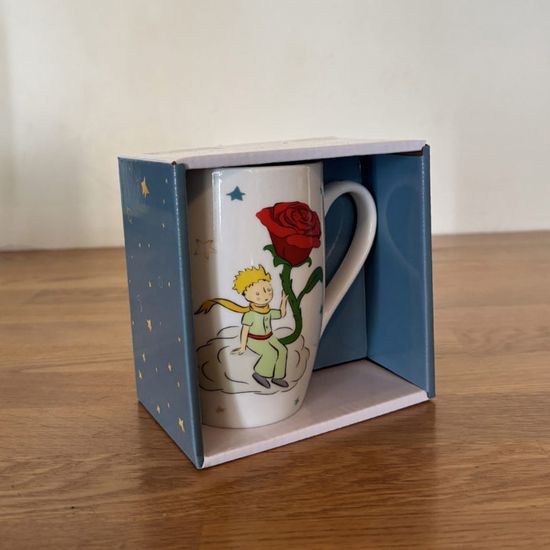 Mug XL Kiub Le Petit Prince Avec Grande Rose - Porcelaine - Fabriqué En France - Neuf