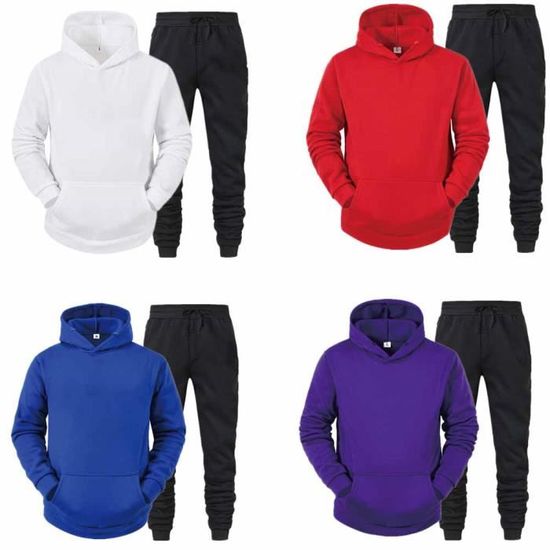 Ensemble Enfant 2 Pièces Pull + Pantalon 100% Coton - Sweat à Capuche Confortable