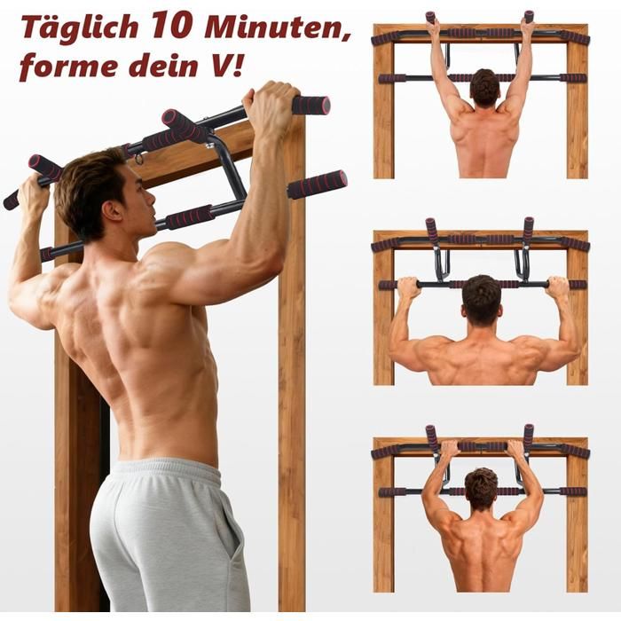 Barre Traction Murale Barre De Traction Pour Porte 74-95 Cm - Support 200 Kg, Montage Sans Vis, Avec Tapis Protection Murale Barre De Traction Murale