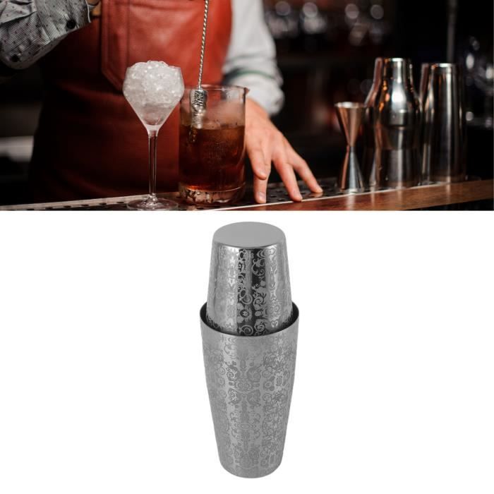 Hililand Shaker à martini Shaker à cocktail Shaker de barman en acier inoxydable 304 de style